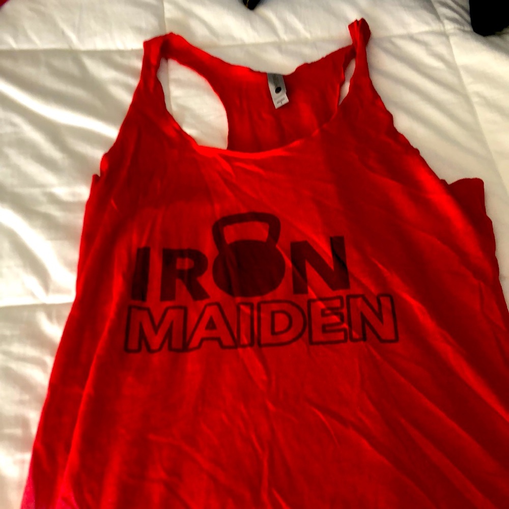 Red Next Level tank top